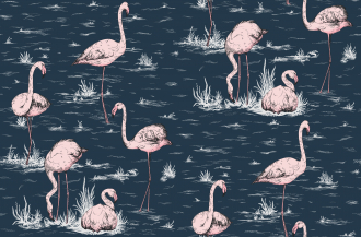 Обои Flamingos
