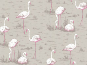 Обои Flamingos