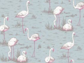Обои Flamingos