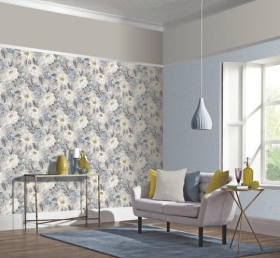 Обои «Painted Dahlia Blue»