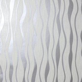 Обои «Metallic Wave White & Silver»