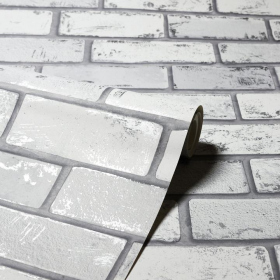 Обои «Metallic Brick White»