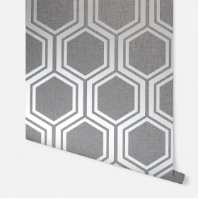 Обои «Luxe Hexagon Gunmetal»