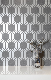 Обои «Luxe Hexagon Gunmetal»