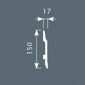 Плинтус PX007,150х17, экополимер