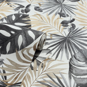 Обои «Jungle Wall Black & Gold»