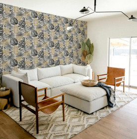Обои «Jungle Wall Black & Gold»