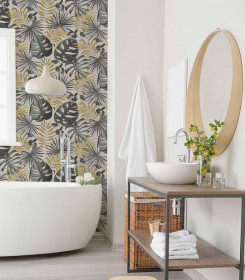 Обои «Jungle Wall Black & Gold»